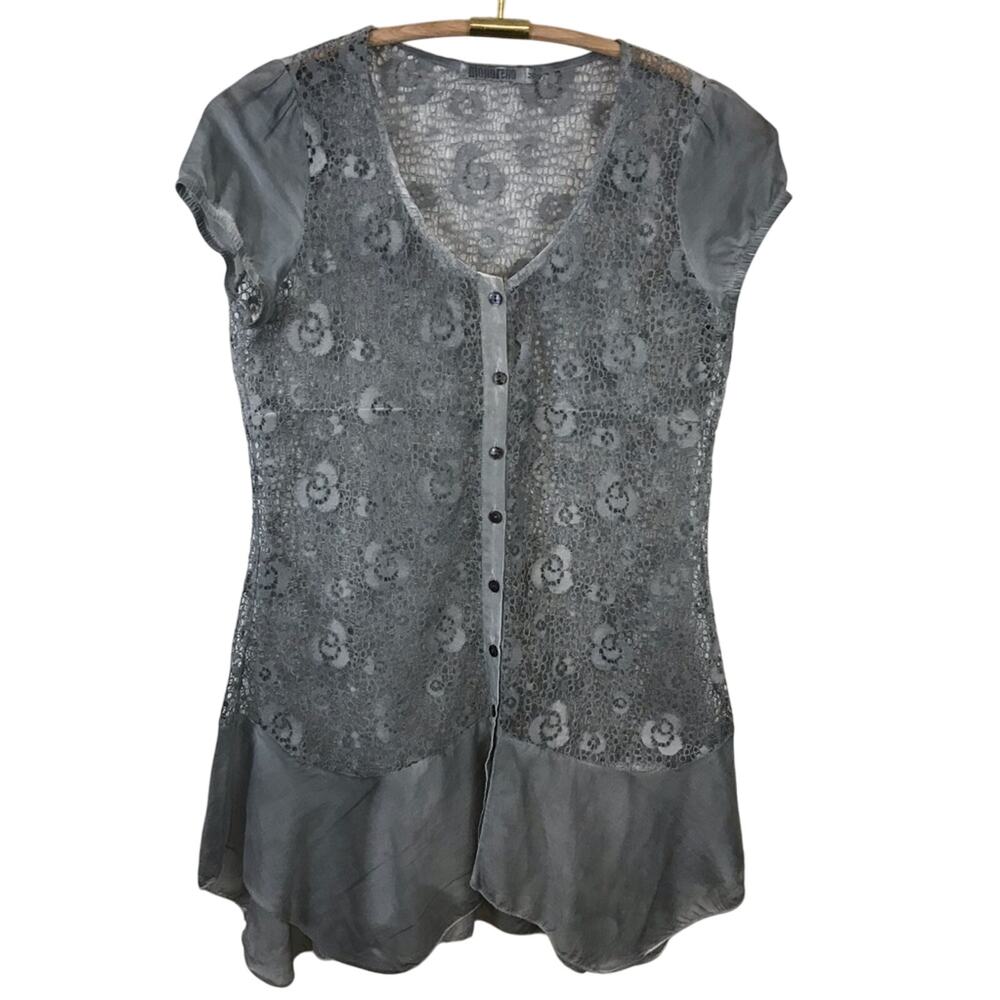 Monoreno Gray Lace Dress Size Medium